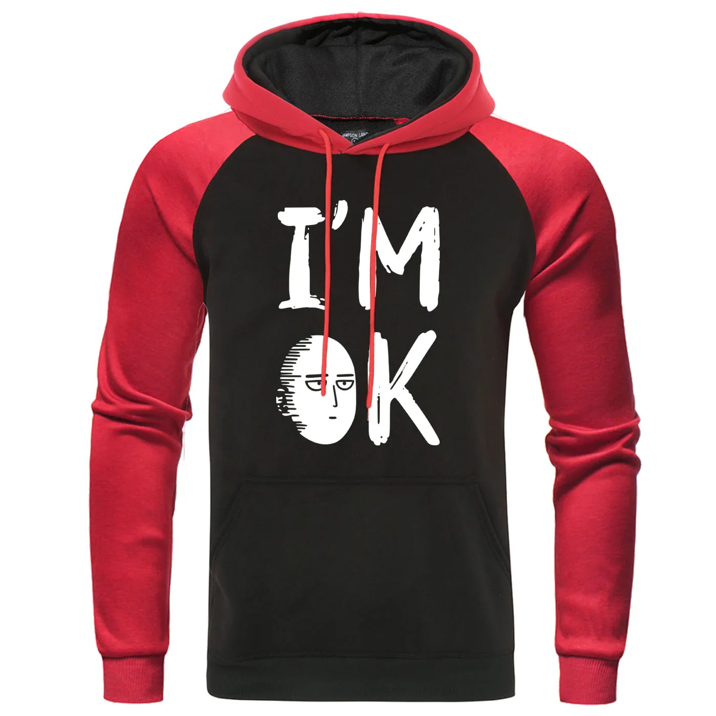 Толстовка с капюшоном реглан для мужчин повседневный свитшот принтом Сайтама