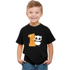 Детская футболка с коротким рукавом, с рисунком панды