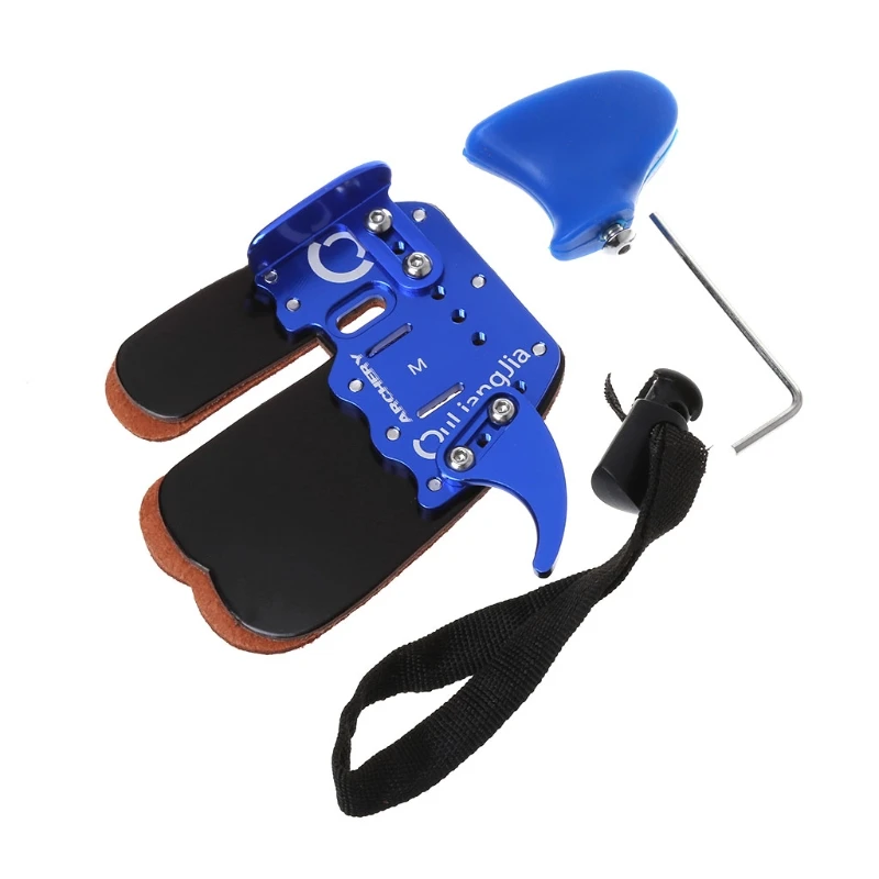 

Finger Protector Shooting Archery Recurve Bow Leather Hunting Gloves Left/Right M68D