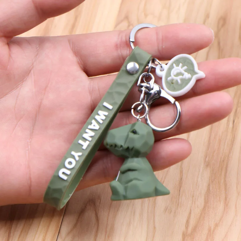 Креативный мультяшный геометрический граненый динозавр панда кукла брелок пара