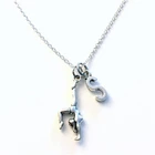 Подарок для гимнастки, ожерелье на подставке для мальчика или девочки, подарок на день рождения для подростка, с инициалом, ожерелье 