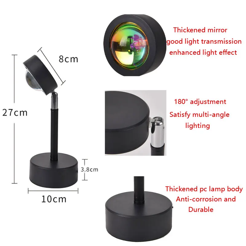 

Night Light Creative Sunset Red Sunset Light Bedroom Bedside Shooting Projection Sunset Light Net Red Live Background Atmosphere