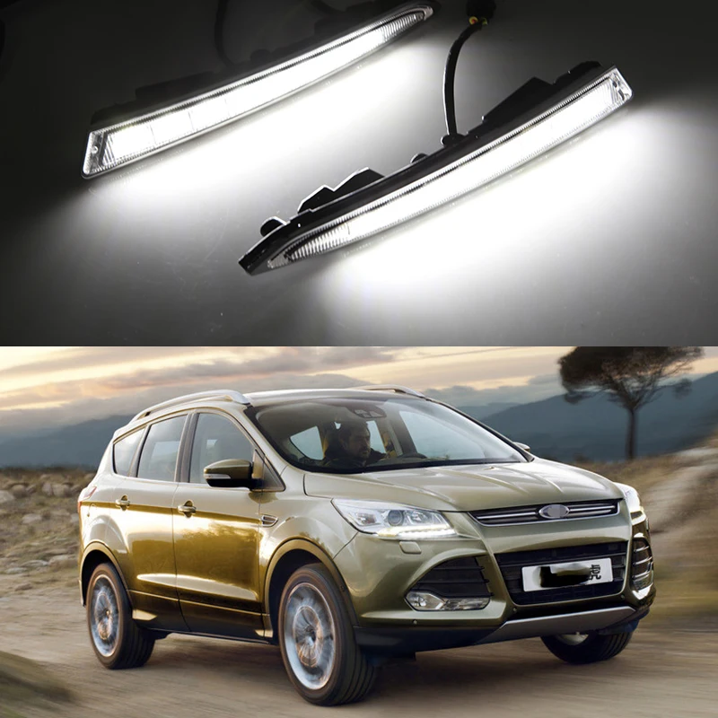 Автомобильная проблесковая 1 пара для Ford Kuga Escape 2013 2014 2015 2016 светодиодный DRL