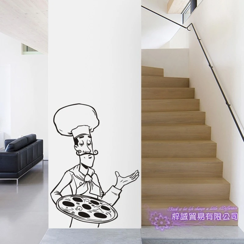 Экспресс-наклейка &quotПицца&quot ресторанная наклейка плакат виниловые