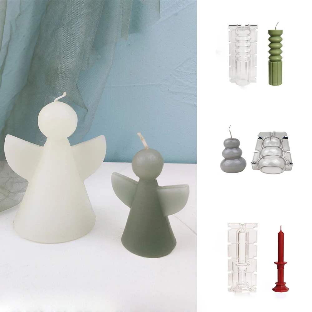 Рождественский Ангел Пластиковая форма для свечей новогодние формы 3D с крыльями