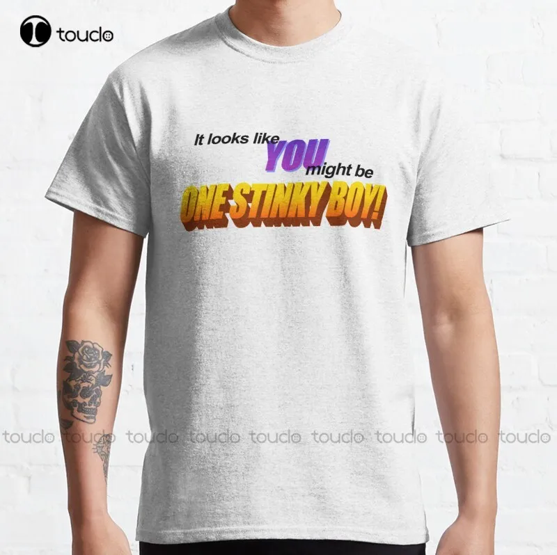

New Stinky Boy! 1990S 90S Oddly Specific Classic T-Shirt Grey Shirt Unisex Tee Shirt