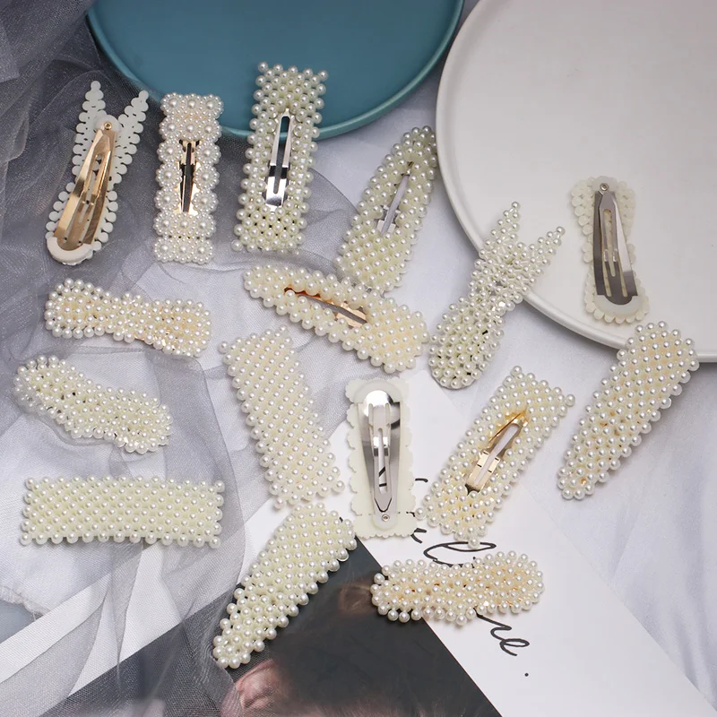 Популярные корейские стильные металлические сплавы геометрические BB заколки