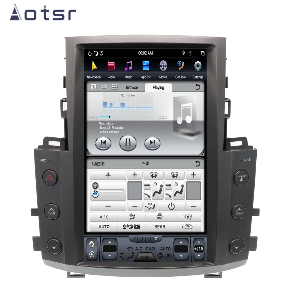 Автомобильный мультимедийный плеер AOTSR 13 6 дюйма Android 8 1 с HD экраном Tesla GPS