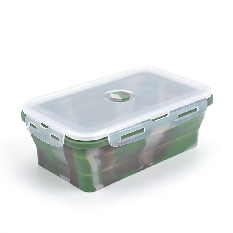 Goodfeer Силиконовый складной Ланч бокс портативный Bento прочный салатный столовый