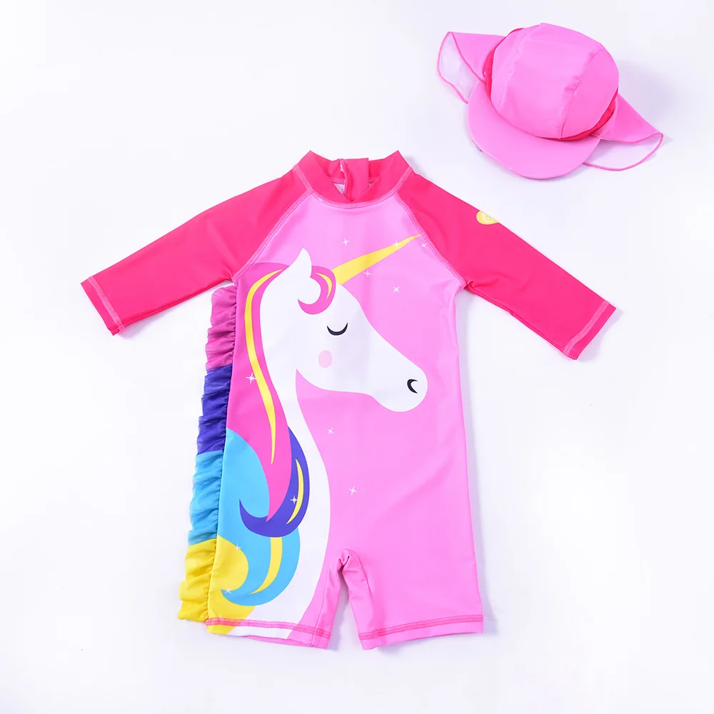 

One-Piece Swimsuits Girls Cartoon Little Pony Swimming Suits Children BeachWear