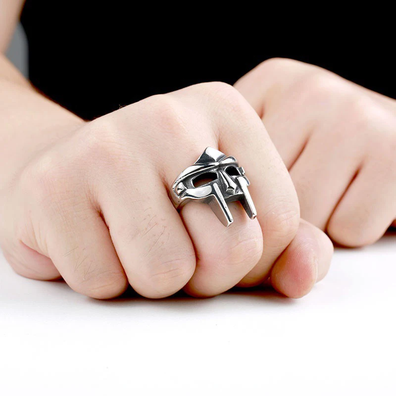 

Doom Mask Gladiator Style Ring Metal Silver Stainless Size 7-14 New Arrival
