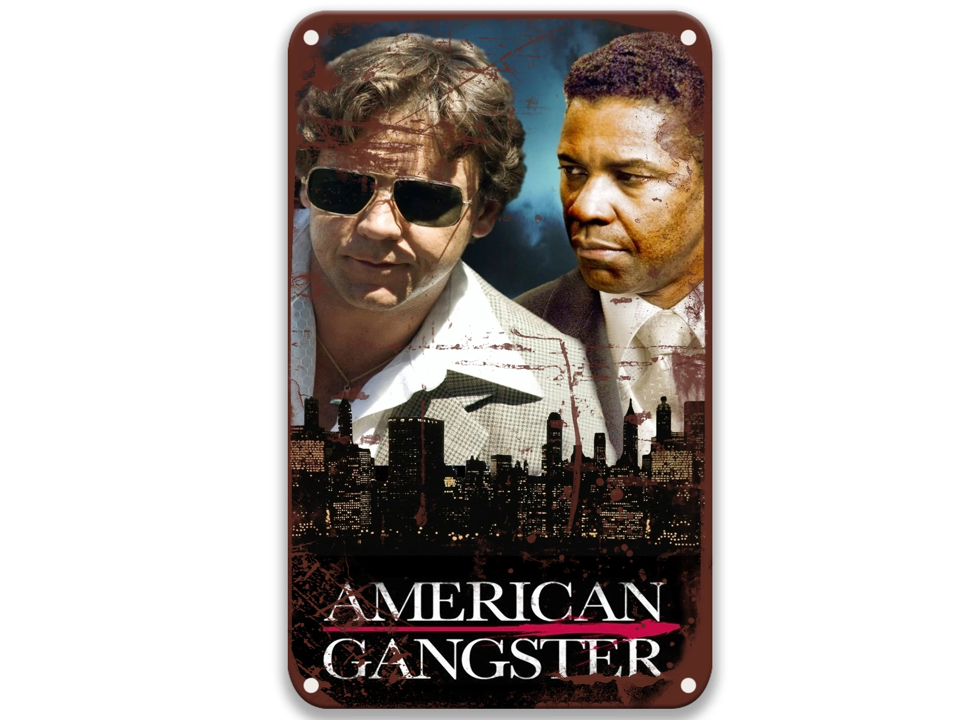 

American Gangster (2007) Movie New Classical Metal Tin Signs Movies Farm House Decor for Vintage Wall Decor 8x12 Inches