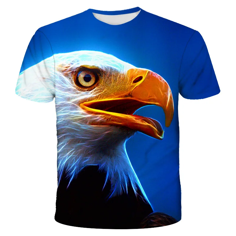 

New Eagle Leopard Animal T Shirt 3D Print Shirt Animal Graphic Tees Lovely Pattern Tops Kids Boys Girls Funny Pet T-shirt Tops