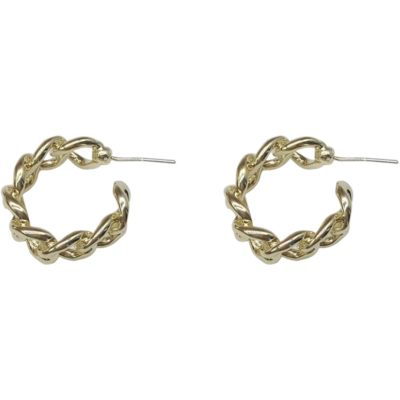 

S925 needle Women Earrings Hot Selling Popular Design Metal Alloy Golden Plating Hollow Earrings For Female Jewelry Gifts