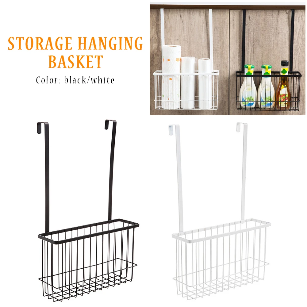 Cabinet Door Back Accessories Nordic Style Minimalist Kitchen Organizer Collection Spice Bottles Hanging Basket Iron Home |