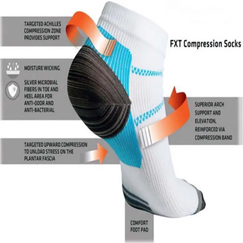 

Sports Wear Compression Breathable Plantar Fasciitis Heel Arch Pain Relieving Compression Sport Socks est