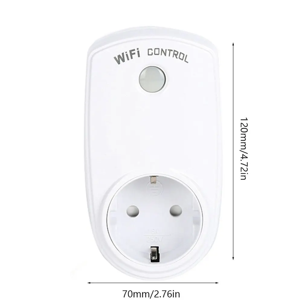 

WiFi Smart Plug EU Adaptor Wireless Remote Control Power Energy Socket High Power Wireless Remote Control Household Socket