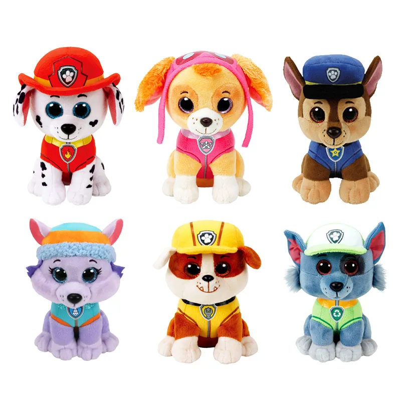 Ty Beanie кошка собака Маршалл Рокки зума мягкие плюшевые игрушки милая с большими