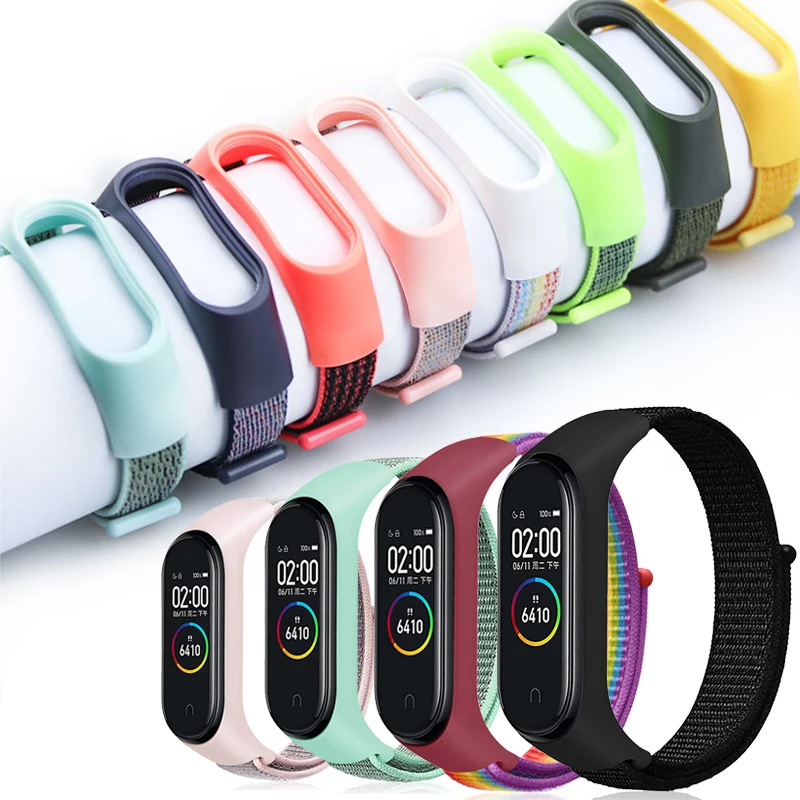 

Ремешок нейлоновый для Mi Band 5 4 3, аксессуары для смарт-часов Xiaomi Mi Band M5 M3 M4 Correa