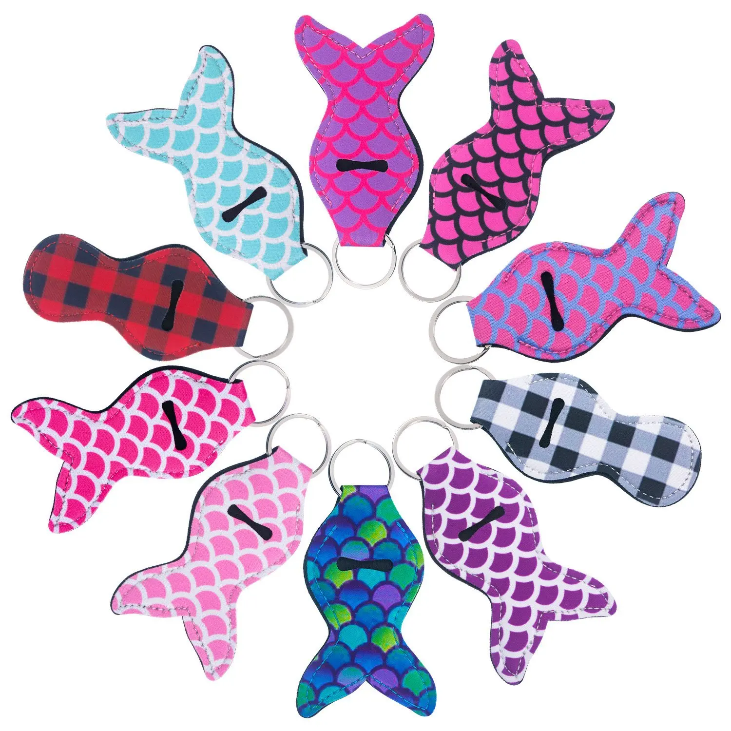 10 шт. держатель для губной помады в виде хвоста Русалочки ключей бальзам губ