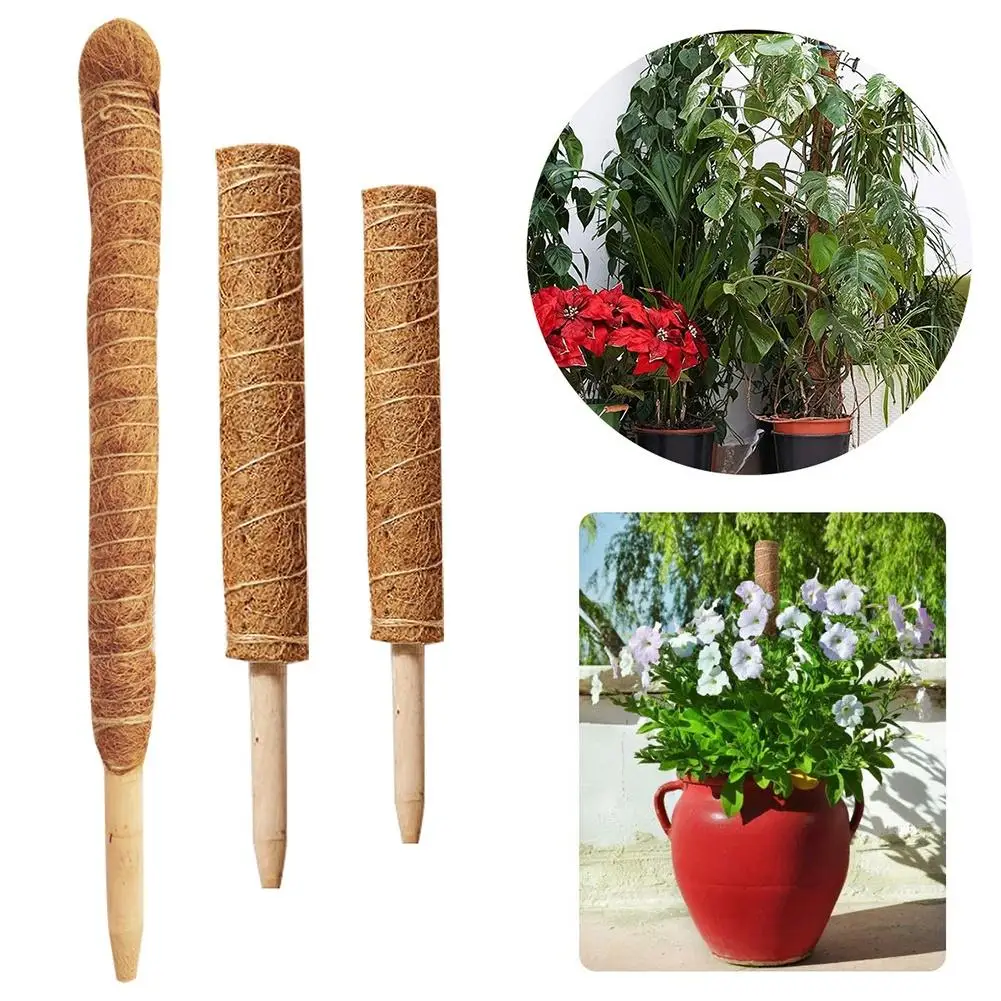 

30/40/50cm Coir Moss Totem Pole Creeper Plant Support Climbing Extension Stick Indoor Garden Plants Flower Pot Holder