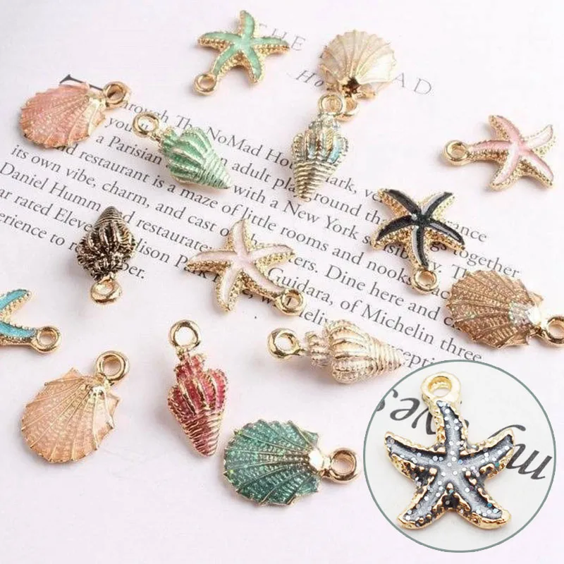 

Nice Conch Sea Shell DIY Handmade Craft Charms 13/15Pcs Ocean Pendants Jewelry