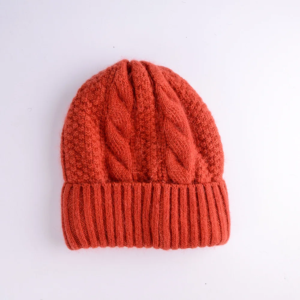 

Hot Selling Winter Hat Real Rabbit Fur Winter Hats For Women Fashion Warm Beanie Hats Women Solid Adult Cover Head Cap