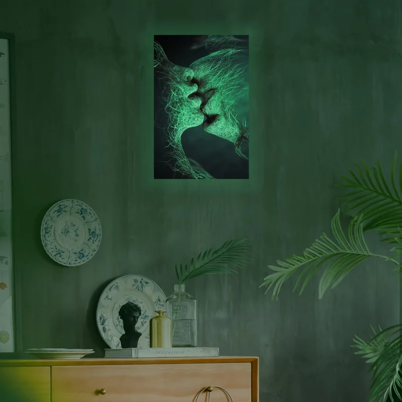 Самоклеящиеся светящиеся наклейки на стену с лунным свечением ПВХ светится в