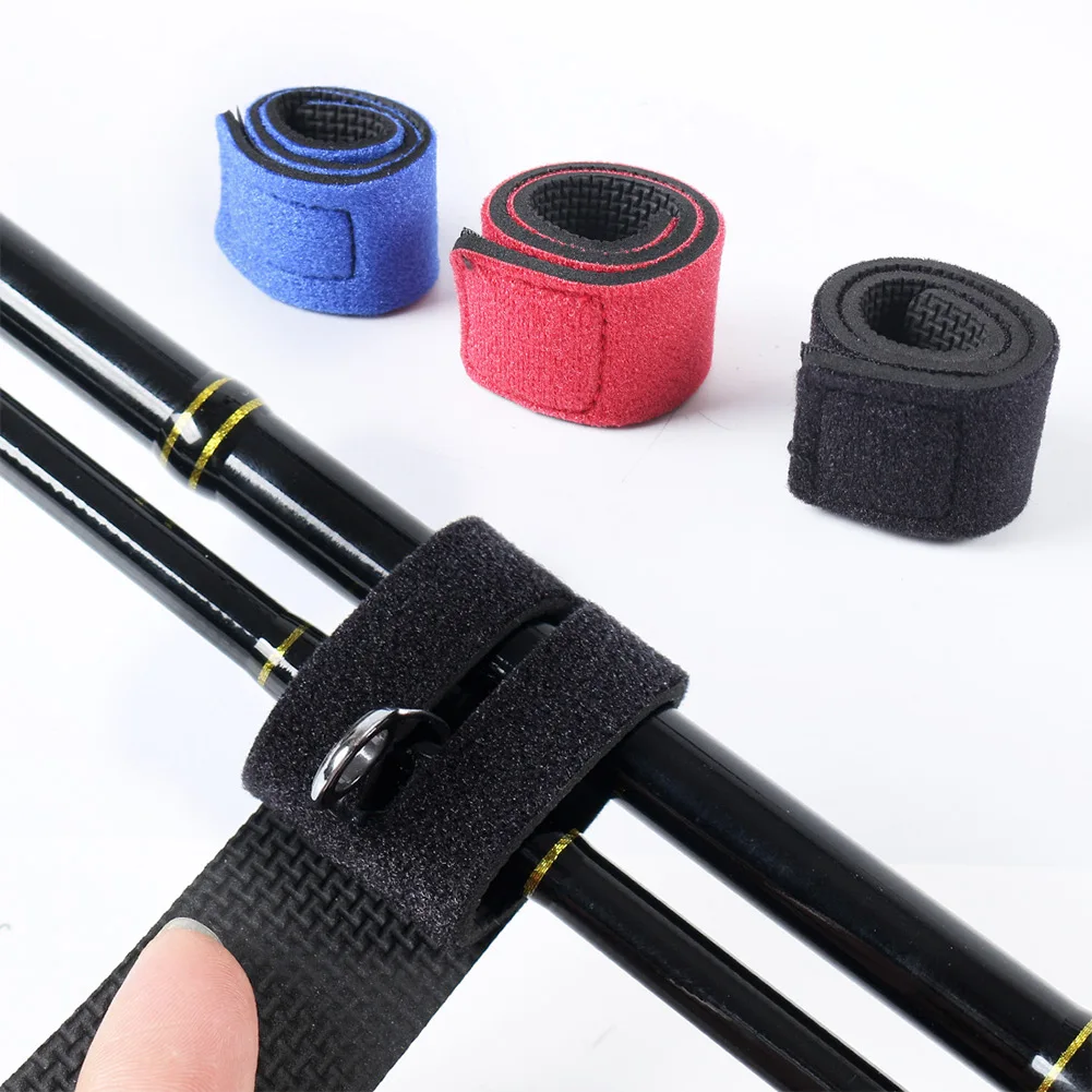 

2pcs Reusable Fishing Rod Tie Holder Strap Fastener Ties Fishing Tools High Stretch OK Cloth Pole Ties Belt Tackle Accessories