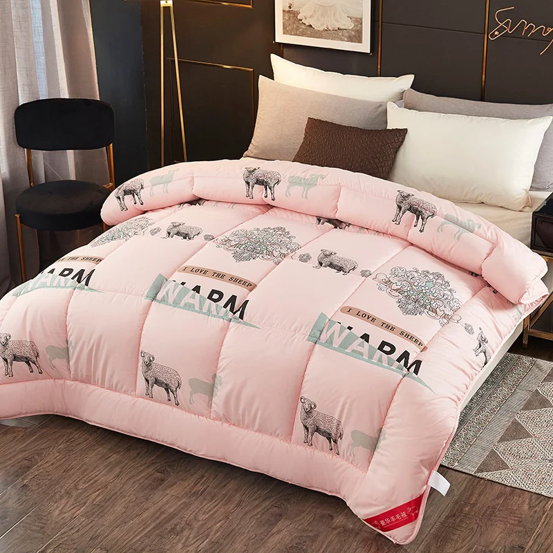 

New Style Comforter Thicken Winter Comforter Soft And Warm Bed Duvet Ab Side Patchwork Quilts Camo Fleece Quilt 1-5kg Weight