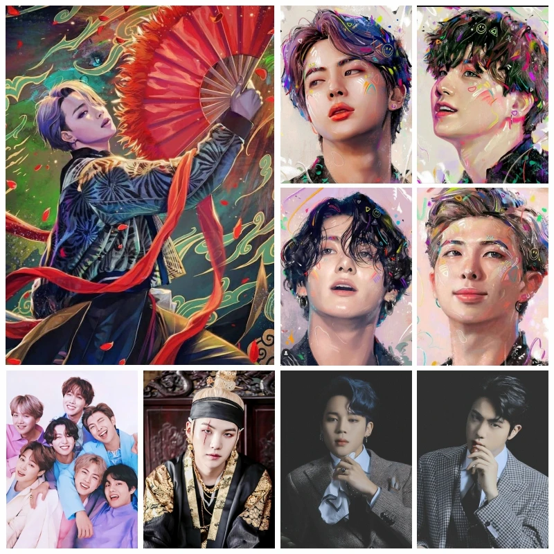 

Handicraft Popular Korean Singer 5d Diamond Painting Art Kit Wall Poster Full Square Drills Cross Stitch Mosaic For Home Decor
