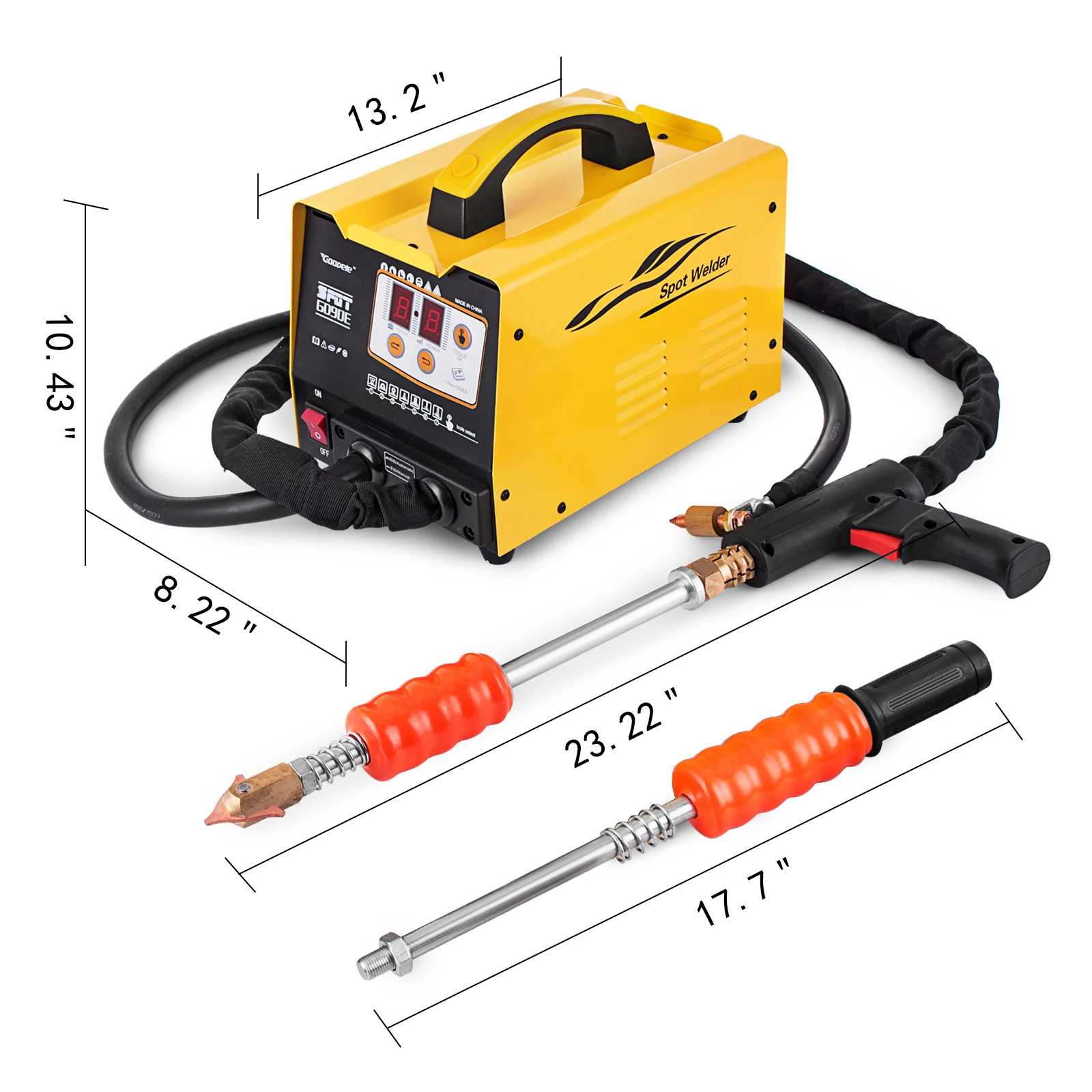 

VEVOR 3500A 90E Vehicle Panel Spot Welder Dent Puller Kit Spotter Welding Car Body Bumper Repairing Tool 7 Modes for Sheet Metal