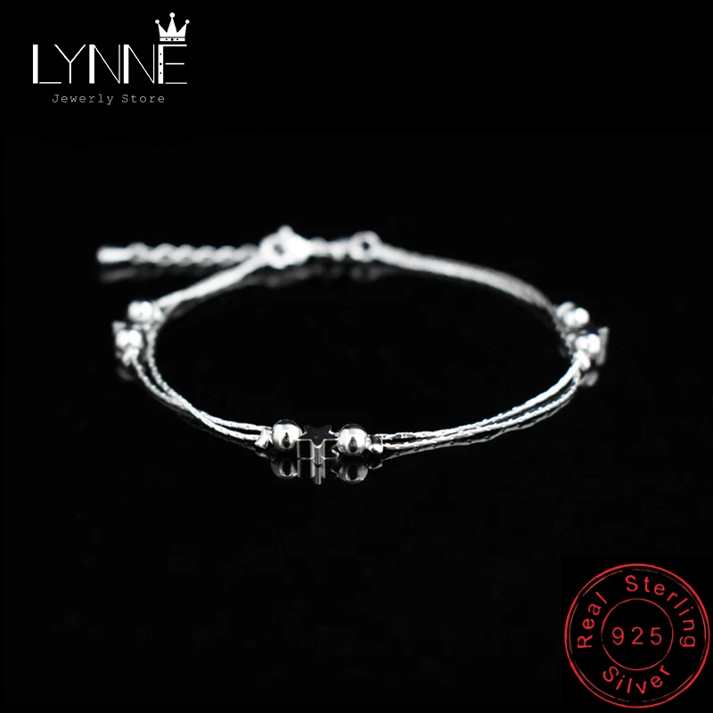 Новый модный простой дизайн маленькие браслеты из бисера серебро 925 пробы