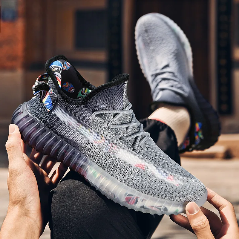 

Мужские кроссовки с эластичным шнурком, модная дизайнерская обувь из кокоса, прогулочная обувь, зимние кроссовки, 350V2