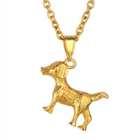 animal jewelry men women gold choker rock punk dog pendant necklace