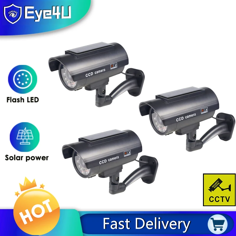 Камера видеонаблюдения имитация солнечной батареи водонепроницаемая 3 шт./1