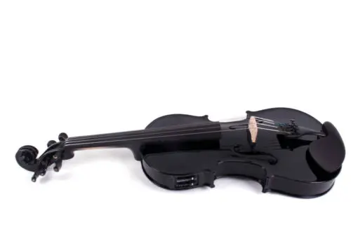 Электрическая и акустическая скрипка черного цвета 5 струн 4/4 #7365|acoustic violin|violin 4/45