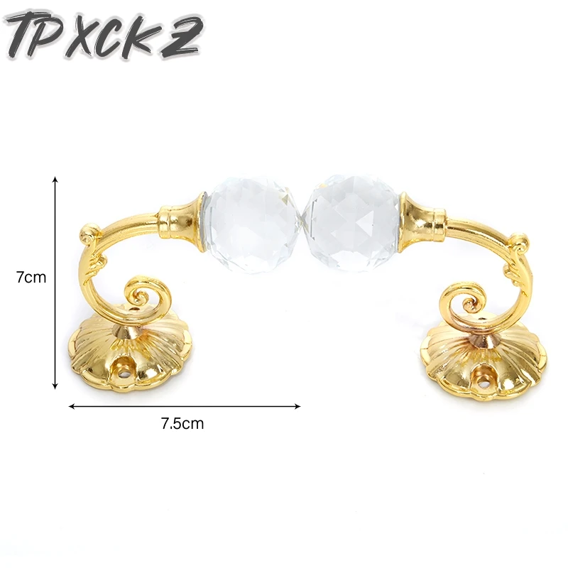 

2pcs Metal Crystal Glass Curtain Holdback Wall Tie Back Hooks Hanger Holder Curtain Rods Home Storage Curtain Button Accessoires