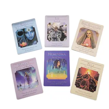 Goddess Oracle Cards 44 Cards Fate Divination Tarot Card Deck For Adult Children Family Friend Party Entertainment Board Game 3