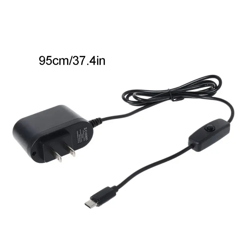 Адаптер питания USB C 5 В 3 А Тип с переключателем ВКЛ./ВЫКЛ. Для Raspberry Pi 4 Модель B |