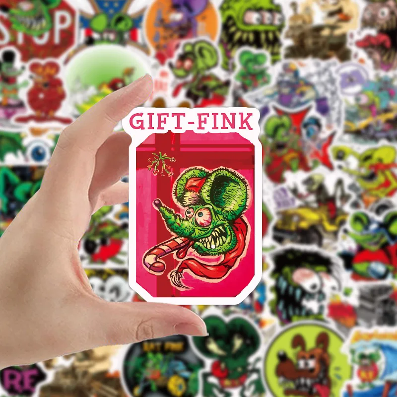 50 шт. Rat Fink Mouse Граффити стикер s для телефона ноутбука багаж гитара скейтборд