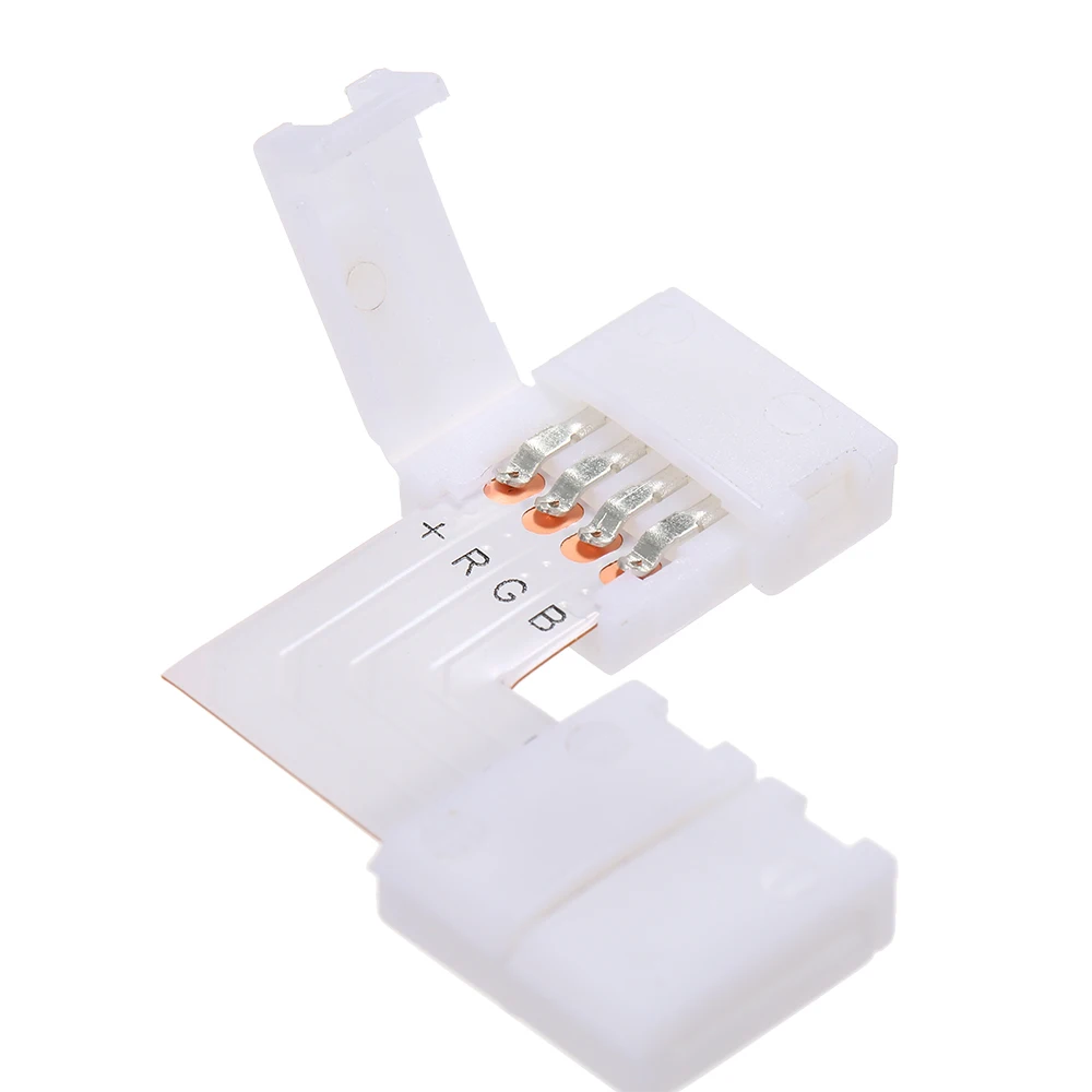 10 комплектов L образный 4 контактный светодиодный разъем для подключения