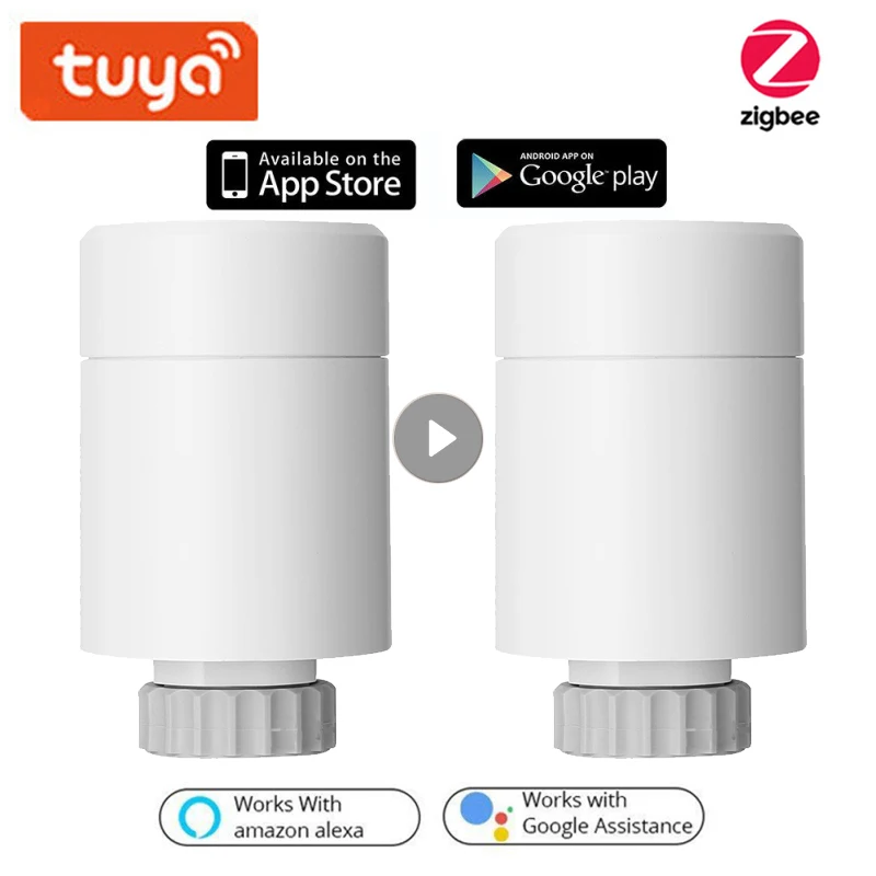 

ZIGBEE Tuya Smart Radiator Valve Mobile Phone APP Control Smart Temperature Adjustment With Alexa Google Assistant