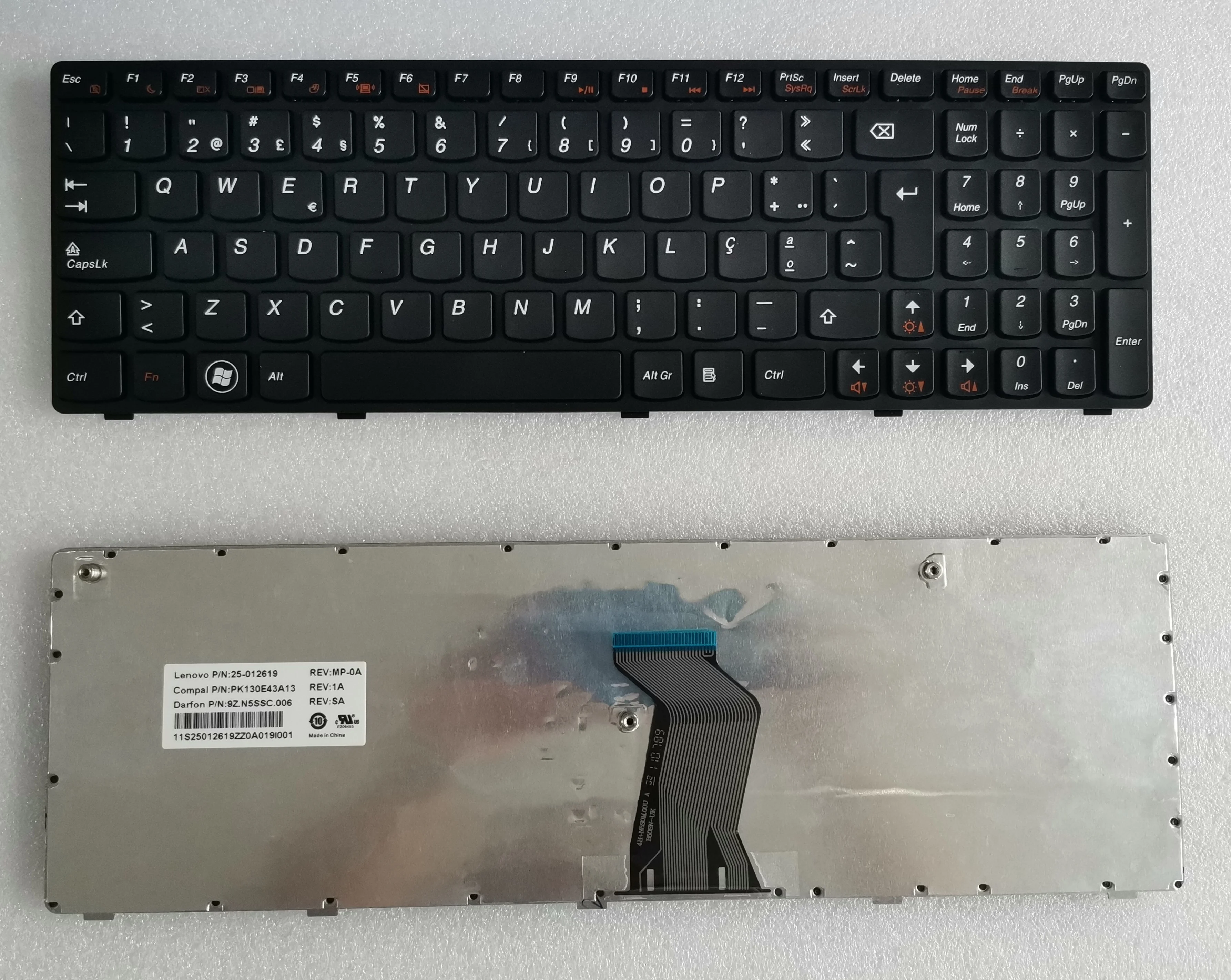 Новая черная клавиатура для ноутбука Lenovo G570 G575 Z560 G570AH G770 G560 с португальским