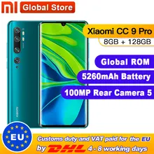 Global Rom Xiaomi Mi CC9 Pro 8 ГБ 128 5260 МП пента камера смартфон аккумулятор