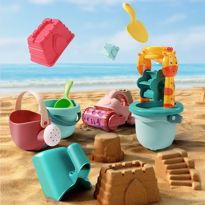 

Children Beach Toys 17 Pcs Kit Baby Summer Digging Sand Tool with Shovel Water Game Play Outdoor Toy Set Sandbox for Boys Girls