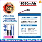 Сменный аккумулятор LOSONCOER WX30 1050 мАч SNN5951A для Motorola Moto 360 1st-Gen 2014, Аккумулятор для смарт-часов, телефона