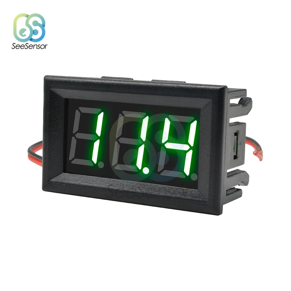 Цифровой вольтметр измеритель напряжения с 2 проводами для умного дома 70-500 В