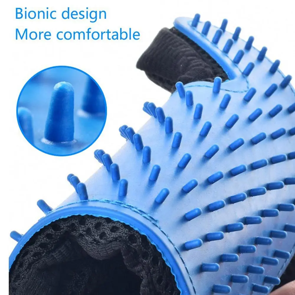 Перчатка для груминга домашних животных силиконовая щетка удаления шерсти у