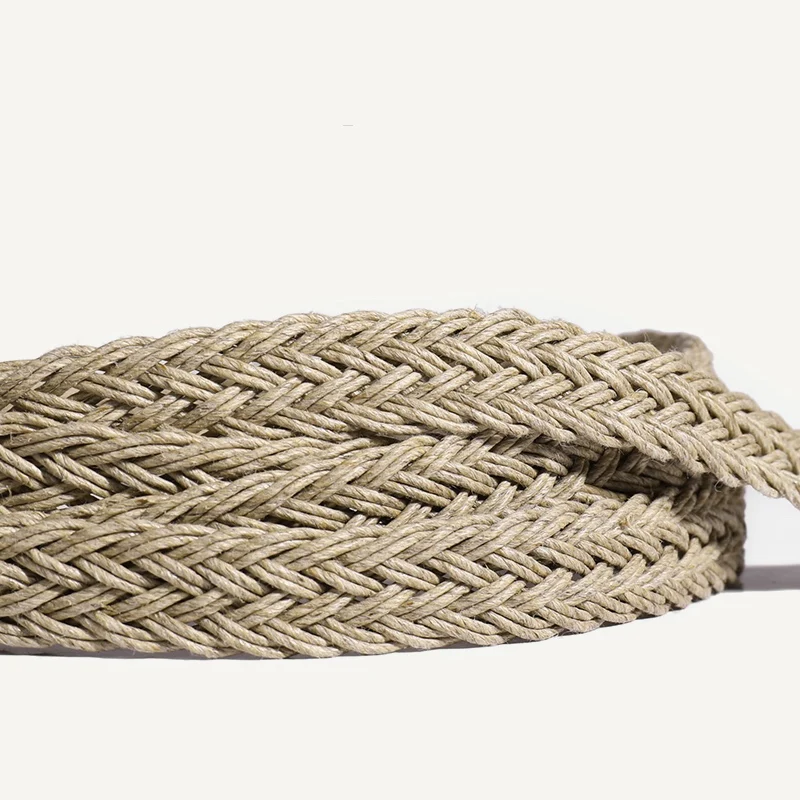 Designer Luxury Brand Hand-woven Straw Rope Long Belts for Women Coats Dress Waist Chain Ceinture Femme Aesthetic Accessories